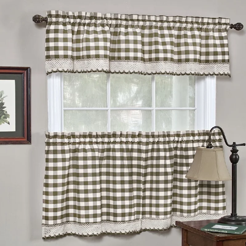 Classic Buffalo Check Kitchen Curtains