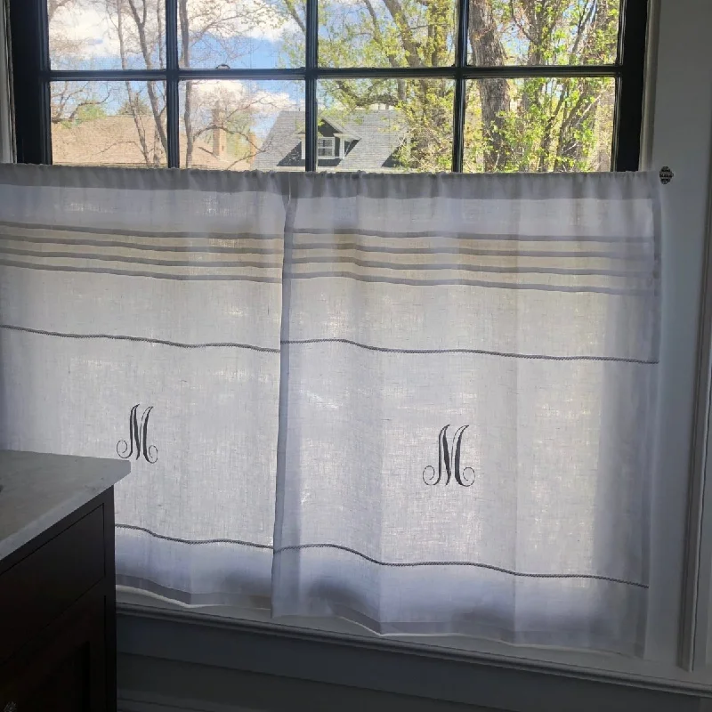 Appleton White Linen Half Curtain