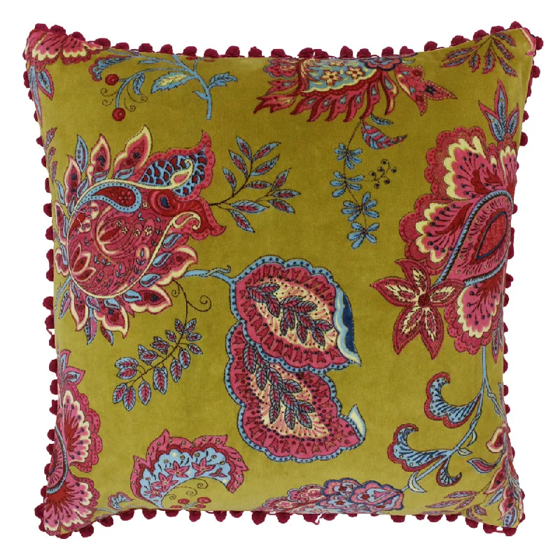 Malisa Paisley Cushion Lemon Curry