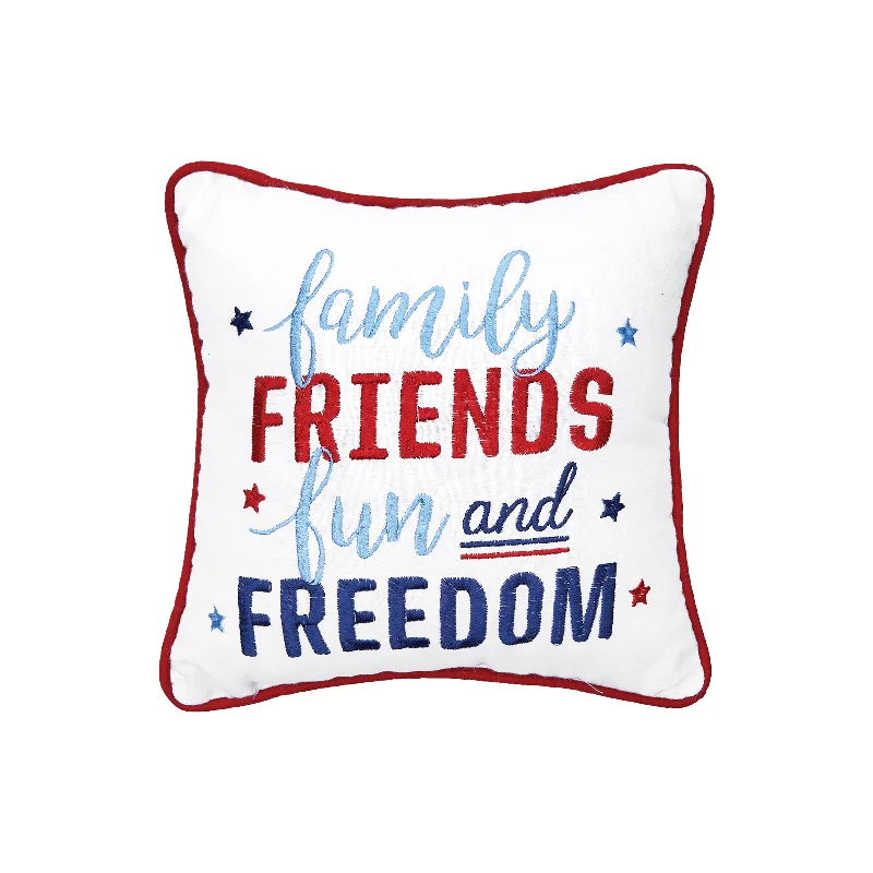 Family, Friends, Fun & Freedom Pillow