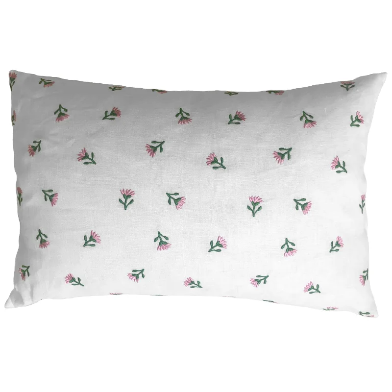 Primavera Pillow - White/Pink