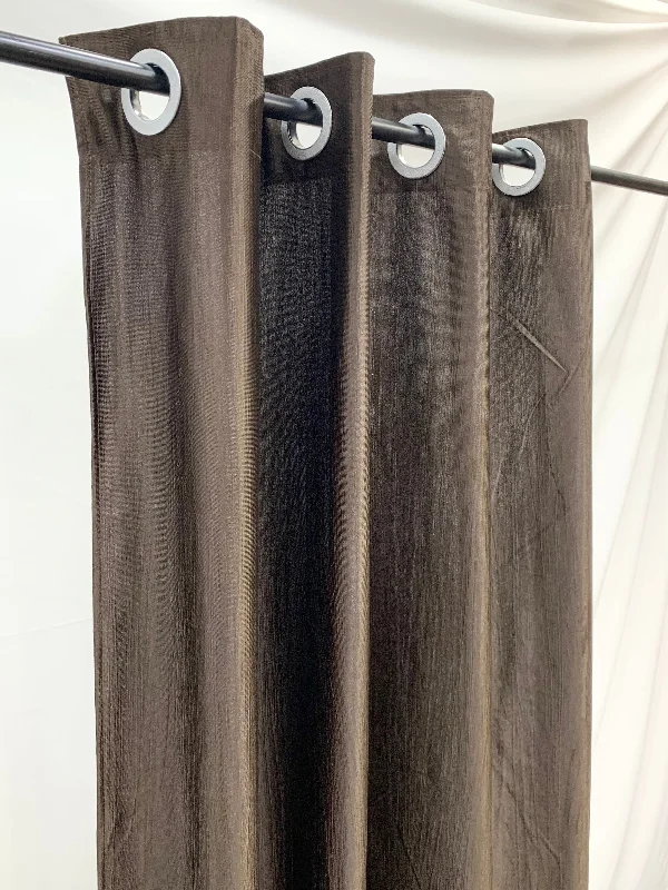 Semi Blackout Plain Curtain - Coffee/Brown (Pack of 1)