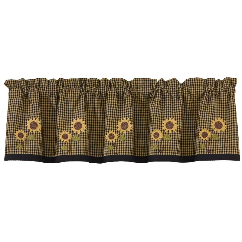 Sunflower Check Valance Park designs