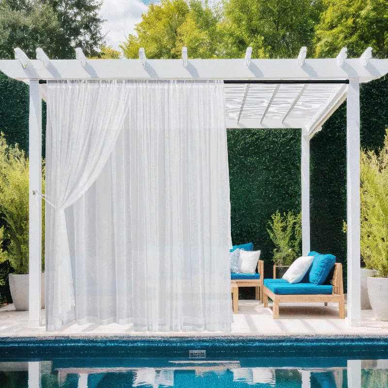 Custom Mesh and Voile Sheer Curtain for Outside Patio | OEKO-TEX®