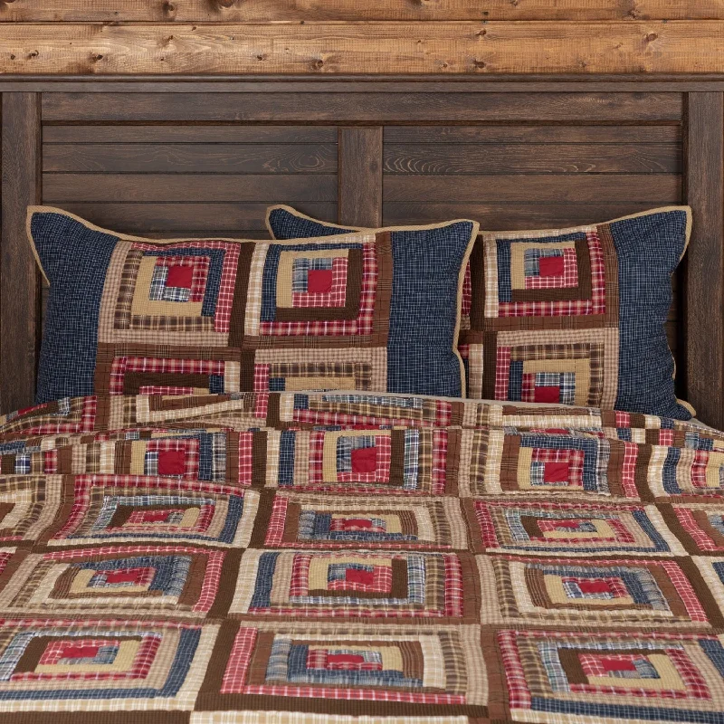 Blue Rustic Bedding VHC Braxton Sham Cotton