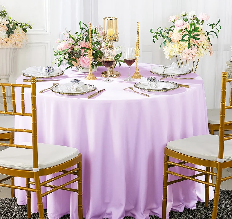 108" Seamless Round Scuba (Wrinkle-Free) (240 GSM) Tablecloth - Lavender (1pc)