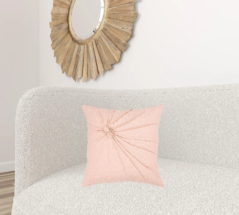 Pink Twisted Knot Modern Down Throw Pillow