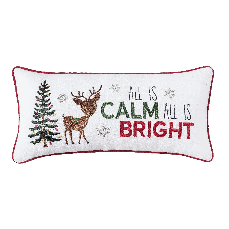 Calm & Bright Reindeer Pillow