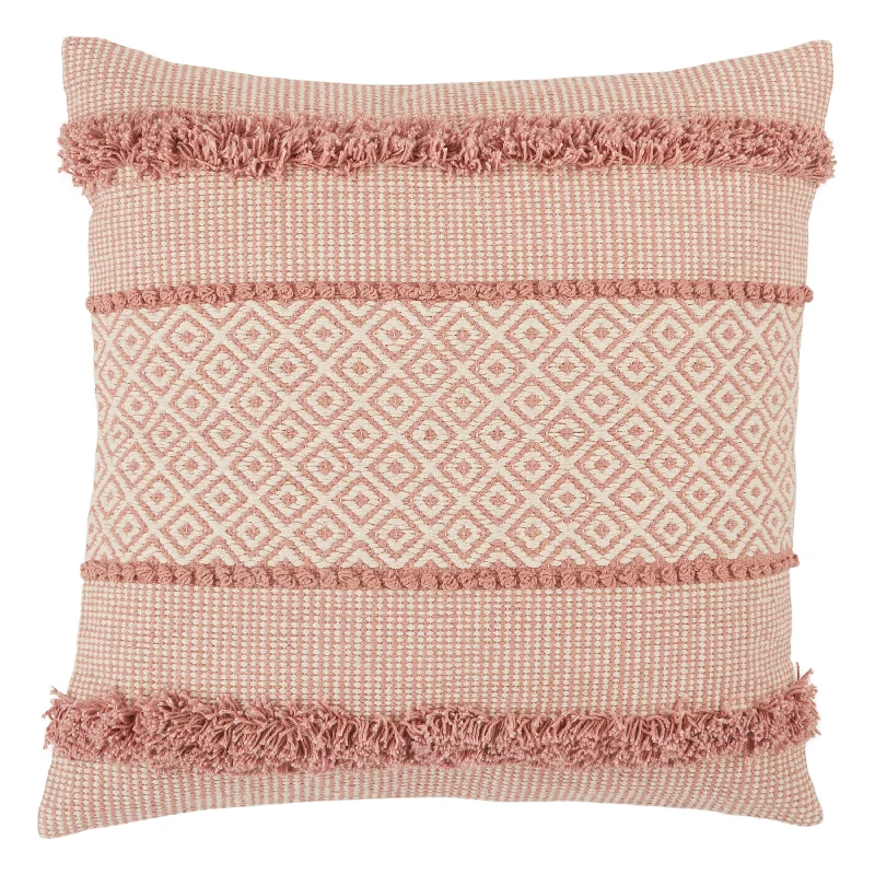 Imena Trellis Pillow in Pink & Cream