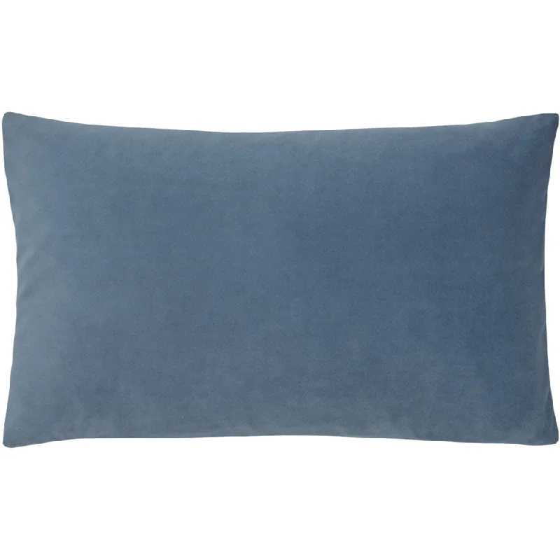 Sunningdale Velvet Rectangular Cushion Wedgewood