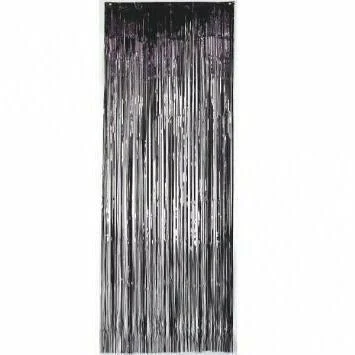 BLACK METALLIC CURTAIN