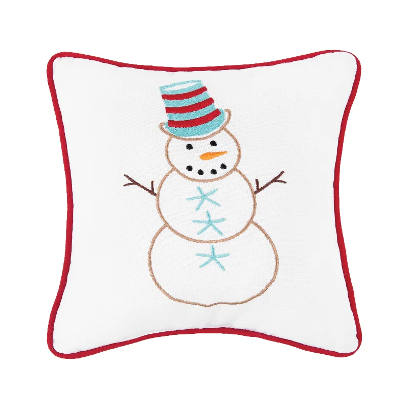 Coastal Snowman Pillow