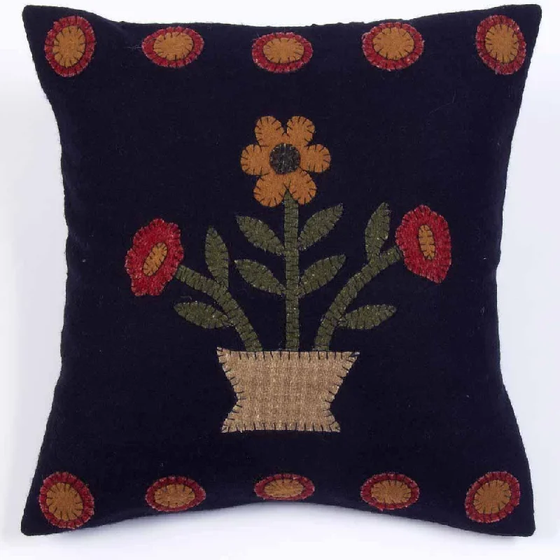 Black Mustard Blooms Pillow PLAR0101