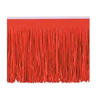 Red 6-Ply Tissue Fringe Drape - 3.05m