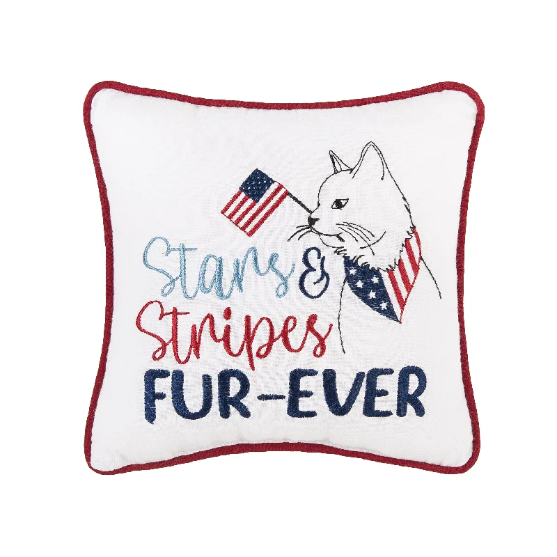 Stars & Stripes Cat Pillow