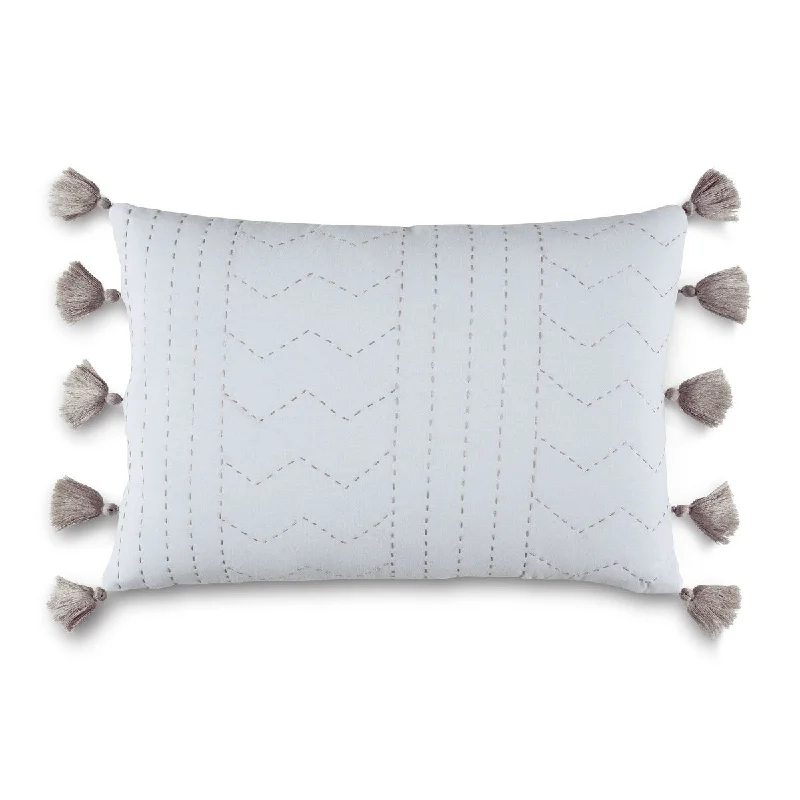 Southern Tide Tassel Medium White Decorative Pillow