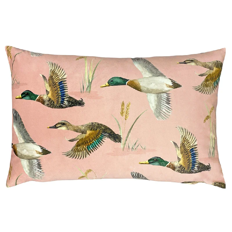 Country Duck Pond Rectangular Cushion Blush