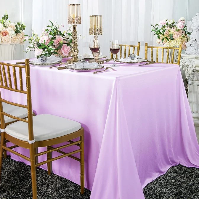 54"x96" Seamless Rectangular Scuba (Wrinkle-Free) (240 GSM) Tablecloth - Lavender (1pc)