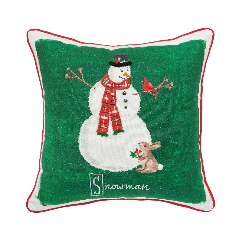 Snowman Alphabet Pillow