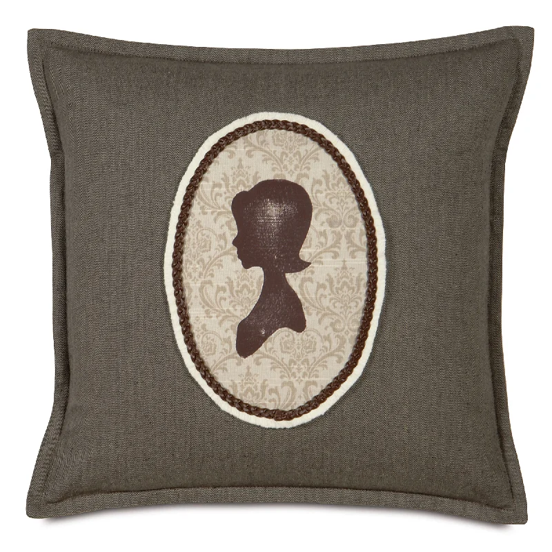 Brown My Girl Cotton Throw Pillow Cover 18x18