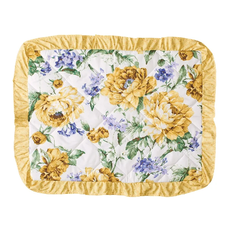 Yellow-Violet Floral Hannah Cascading Pillow Sham