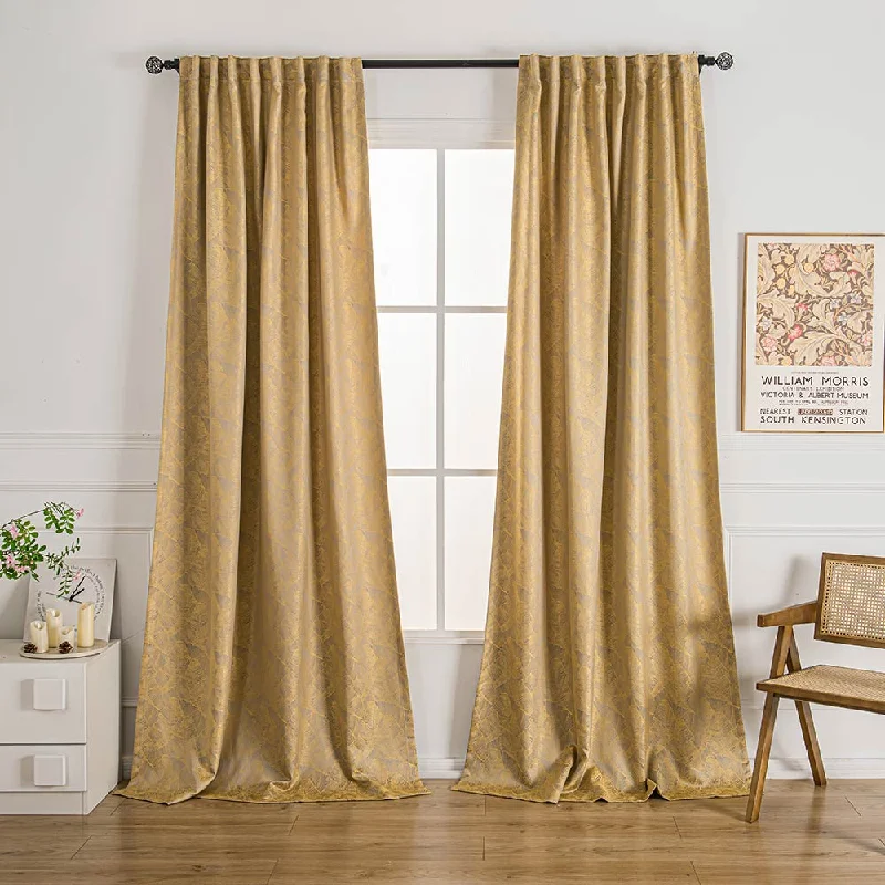 Calista Refined Leaf Patterns  Curtains