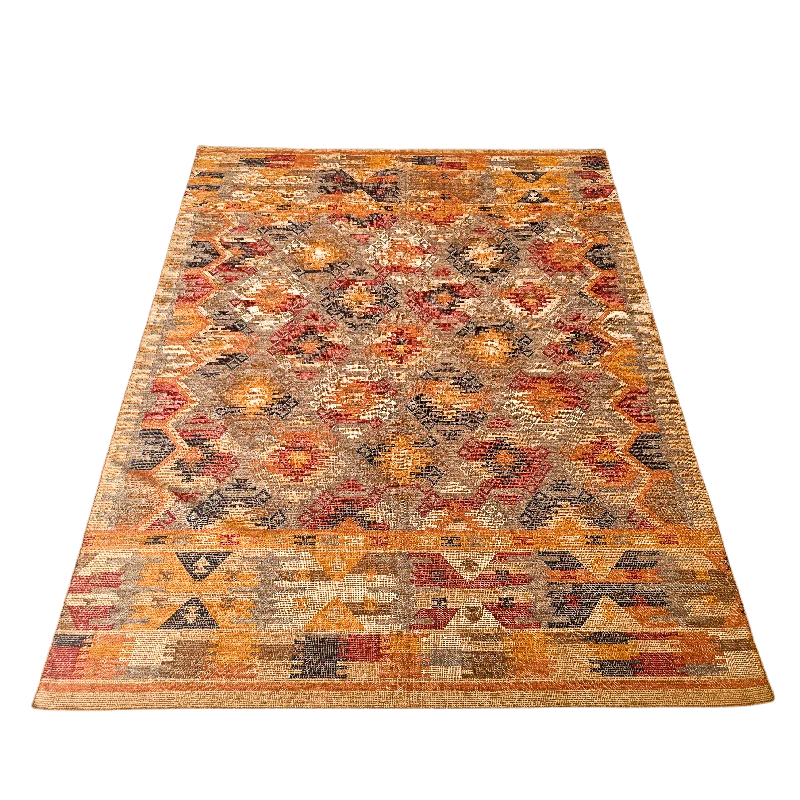 100% Wool Hand Knotted Flat Weave Kilim Rug ~ 7' 8" x 10'