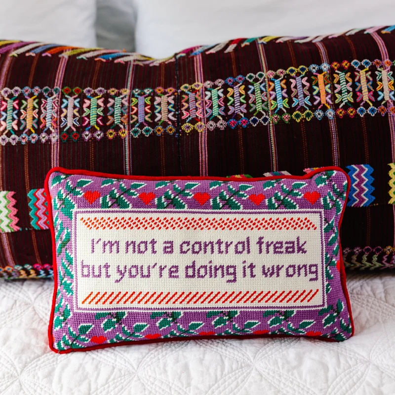 Control Freak Needlepoint Pillow