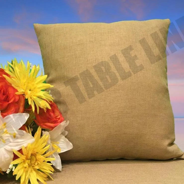 Faux Burlap Pillow Cover