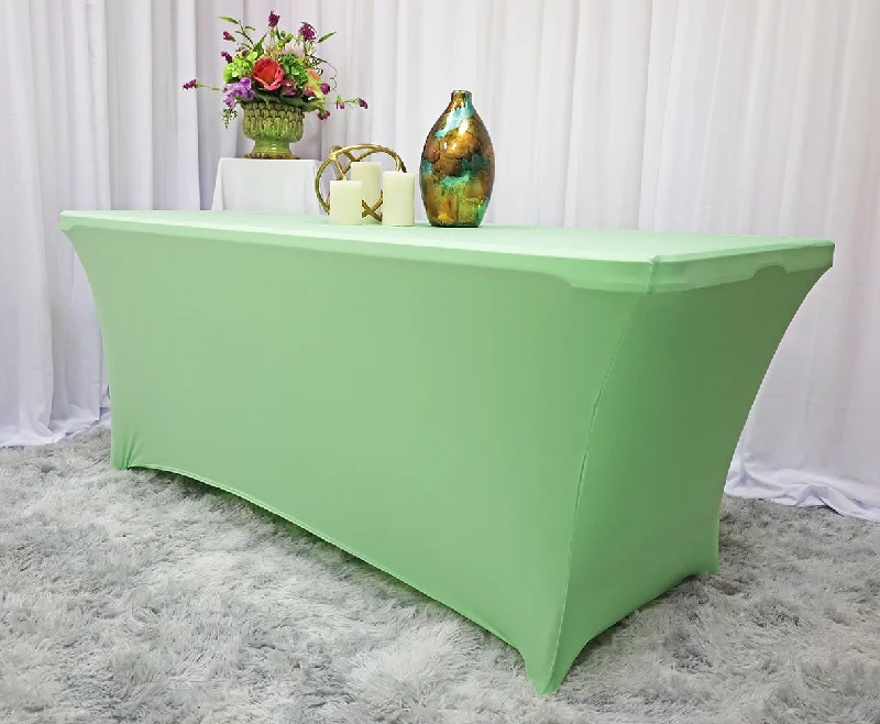 8 Ft Rectangular Spandex (220 GSM) Table Cover - Sage Green (1pc)