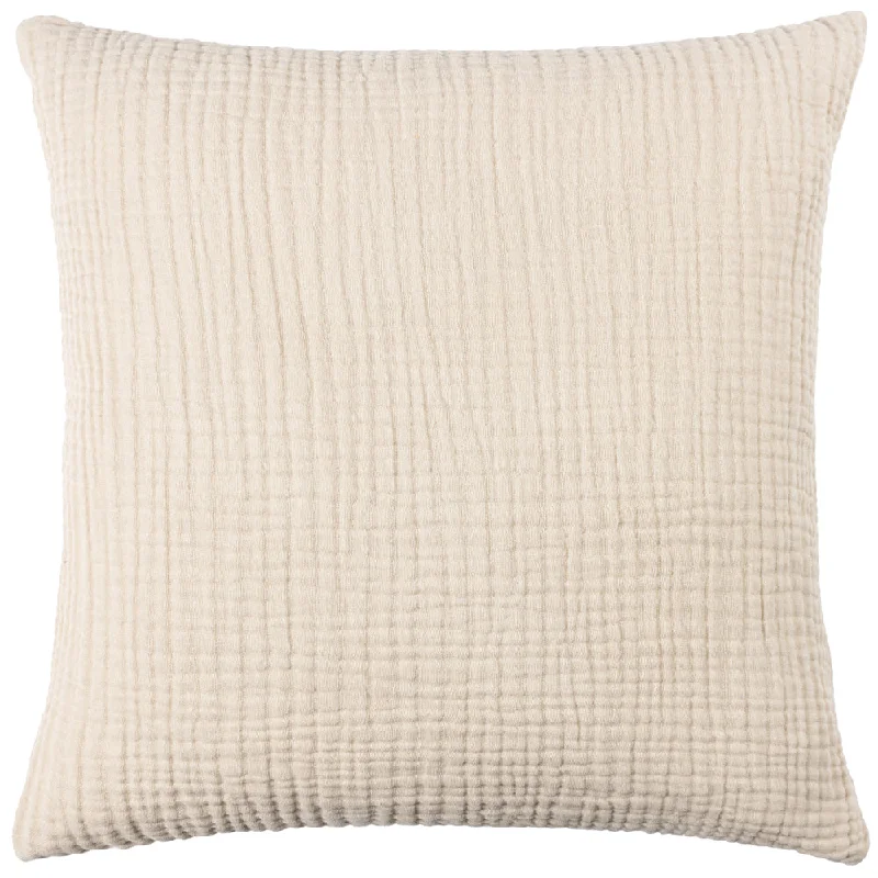 Lark Muslin Crinkle Cotton Cushion Natural