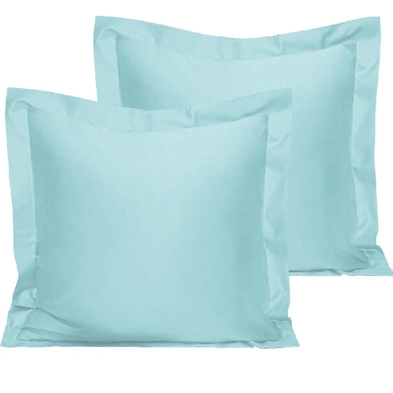 Set of 2 Quality Cotton Euro Pillow Shams 26" x 26"