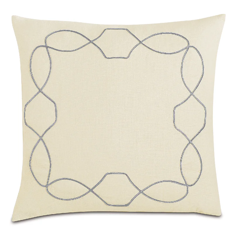 Ivory Asscher Linen Throw Pillow Cover 20x20