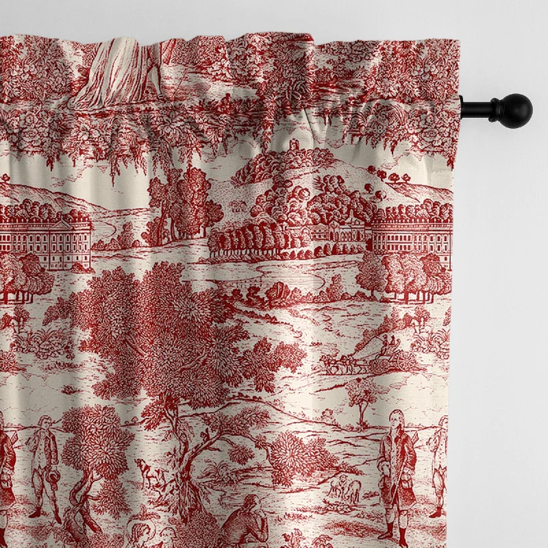 Beau Toile Red Drapery